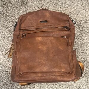 Cluci Brown Leather Backpack